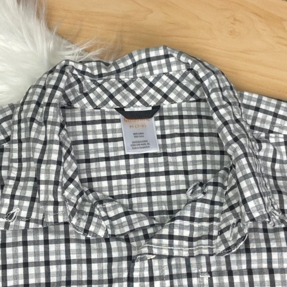 Gymboree Boys Top Size 7 8 Long Sleeve Button Up Top